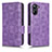 Funda de Cuero Cartera con Soporte Carcasa C02X para Realme 10 4G Morado