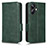 Funda de Cuero Cartera con Soporte Carcasa C02X para Realme 10 Pro+ Plus 5G Verde