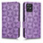 Funda de Cuero Cartera con Soporte Carcasa C02X para Realme 8i Morado