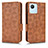 Funda de Cuero Cartera con Soporte Carcasa C02X para Realme C30 Marron