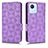 Funda de Cuero Cartera con Soporte Carcasa C02X para Realme C30 Morado