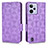 Funda de Cuero Cartera con Soporte Carcasa C02X para Realme C31 Morado