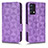 Funda de Cuero Cartera con Soporte Carcasa C02X para Realme GT Master 5G Morado