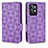 Funda de Cuero Cartera con Soporte Carcasa C02X para Realme GT2 Pro 5G Morado