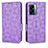 Funda de Cuero Cartera con Soporte Carcasa C02X para Realme Narzo 50 5G Morado