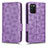 Funda de Cuero Cartera con Soporte Carcasa C02X para Samsung Galaxy A02s Morado