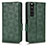 Funda de Cuero Cartera con Soporte Carcasa C02X para Sony Xperia 1 III Verde