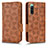 Funda de Cuero Cartera con Soporte Carcasa C02X para Sony Xperia 10 IV SO-52C Marron