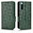 Funda de Cuero Cartera con Soporte Carcasa C02X para Sony Xperia 10 V Verde