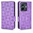 Funda de Cuero Cartera con Soporte Carcasa C02X para Vivo T1 5G Morado