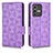 Funda de Cuero Cartera con Soporte Carcasa C02X para Vivo V23 Pro 5G Morado