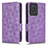 Funda de Cuero Cartera con Soporte Carcasa C02X para Vivo Y02A Morado