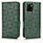 Funda de Cuero Cartera con Soporte Carcasa C02X para Vivo Y10 t1 Verde