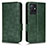 Funda de Cuero Cartera con Soporte Carcasa C02X para Vivo Y30 5G Verde