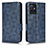 Funda de Cuero Cartera con Soporte Carcasa C02X para Vivo Y55s 5G Azul