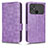 Funda de Cuero Cartera con Soporte Carcasa C02X para Xiaomi Poco C40 Morado