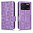 Funda de Cuero Cartera con Soporte Carcasa C02X para Xiaomi Poco M4 Pro 4G Morado