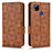 Funda de Cuero Cartera con Soporte Carcasa C02X para Xiaomi Redmi 9 India Marron