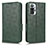 Funda de Cuero Cartera con Soporte Carcasa C02X para Xiaomi Redmi Note 10 Pro 4G Verde