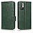 Funda de Cuero Cartera con Soporte Carcasa C02X para Xiaomi Redmi Note 10T 5G Verde