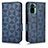 Funda de Cuero Cartera con Soporte Carcasa C02X para Xiaomi Redmi Note 11 SE India 4G Azul