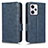 Funda de Cuero Cartera con Soporte Carcasa C02X para Xiaomi Redmi Note 12 Explorer Azul