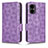 Funda de Cuero Cartera con Soporte Carcasa C02X para Xiaomi Redmi Note 12R Pro 5G Morado