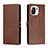 Funda de Cuero Cartera con Soporte Carcasa C03 para Xiaomi Mi 11 Lite 4G Marron