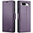 Funda de Cuero Cartera con Soporte Carcasa C03S para Google Pixel 8a 5G Morado