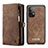 Funda de Cuero Cartera con Soporte Carcasa C03S para Samsung Galaxy A52 4G Marron