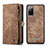 Funda de Cuero Cartera con Soporte Carcasa C03S para Samsung Galaxy S20 FE 4G Marron