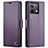 Funda de Cuero Cartera con Soporte Carcasa C03S para Xiaomi Redmi Note 13 5G Morado