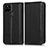 Funda de Cuero Cartera con Soporte Carcasa C03X para Google Pixel 4a 5G Negro