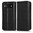 Funda de Cuero Cartera con Soporte Carcasa C03X para Google Pixel 6a 5G Negro