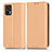 Funda de Cuero Cartera con Soporte Carcasa C03X para Motorola Moto Edge 30 Lite 5G Oro