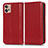 Funda de Cuero Cartera con Soporte Carcasa C03X para Motorola Moto G32 Rojo