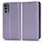 Funda de Cuero Cartera con Soporte Carcasa C03X para Motorola Moto G62 5G Morado