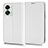 Funda de Cuero Cartera con Soporte Carcasa C03X para OnePlus Nord 2T 5G Blanco