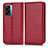 Funda de Cuero Cartera con Soporte Carcasa C03X para OnePlus Nord N300 5G Rojo