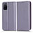 Funda de Cuero Cartera con Soporte Carcasa C03X para Oppo A55S 5G Morado