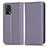 Funda de Cuero Cartera con Soporte Carcasa C03X para Oppo F19s Morado