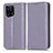 Funda de Cuero Cartera con Soporte Carcasa C03X para Oppo Find X5 5G Morado