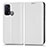 Funda de Cuero Cartera con Soporte Carcasa C03X para Oppo Reno5 A Blanco