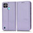 Funda de Cuero Cartera con Soporte Carcasa C03X para Realme C21Y Morado