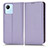 Funda de Cuero Cartera con Soporte Carcasa C03X para Realme C30 Morado