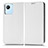 Funda de Cuero Cartera con Soporte Carcasa C03X para Realme C30s Blanco