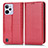 Funda de Cuero Cartera con Soporte Carcasa C03X para Realme C31 Rojo