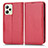 Funda de Cuero Cartera con Soporte Carcasa C03X para Realme C35 Rojo