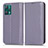 Funda de Cuero Cartera con Soporte Carcasa C03X para Realme Q5 5G Morado