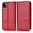 Funda de Cuero Cartera con Soporte Carcasa C03X para Samsung Galaxy F42 5G Rojo